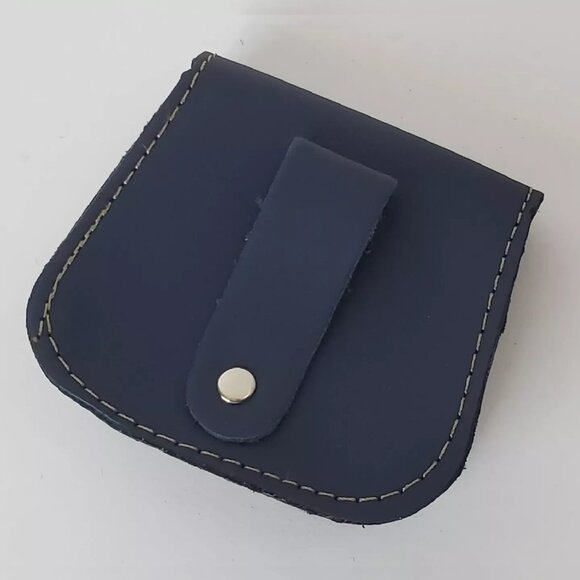 PERUVIAN GENUINE LEATHER PURSE COINS MEN'S WOMEN'S EMBOSSED LOGO DESIGN WALLET - Picture 2 of 3